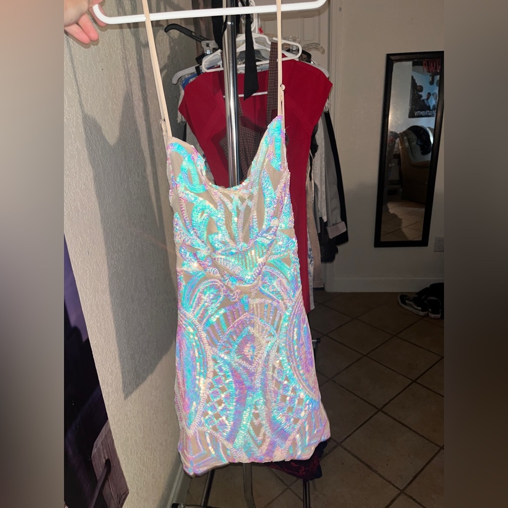 LUCY IN THE SKY MINI DRESS BACKLESS